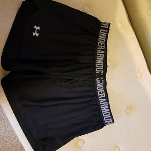 Under Armour workout shorts.